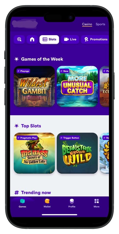 1777bet অ্যাপ ইন্টারফেসের স্ক্রিনশট—ইন্টুইটিভ মেনু ও গেম পছন্দসহ